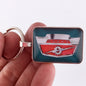 Vintage Ford Gear and Lightning Bolt Truck Fender Emblem 1" x 1.25" Diameter Keychain