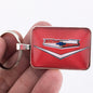 Vintage Chevrolet Red Chrome Bel Air Emblem 1" x 1.25" Keychain
