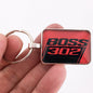 Ford Mustang Boss 302 Red  1" x 1.25" Keychain