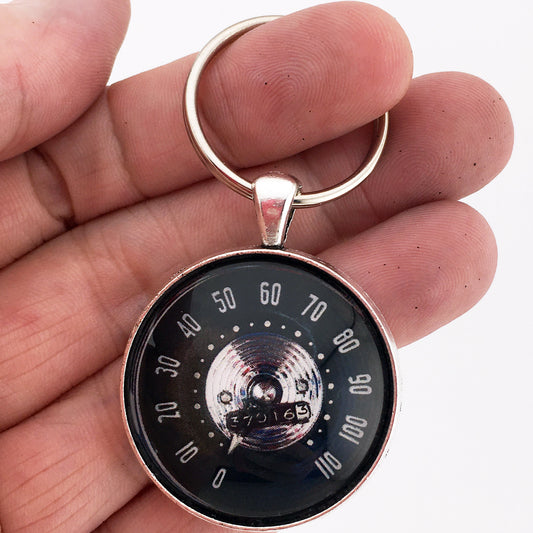 Vintage Chevrolet Bel Air 110 MPH Speedometer 1.2" Keychain