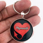 Vintage Plymouth Heart Devil Trail Emblem Badge Ornament Logo 1.2" Diameter Keychain