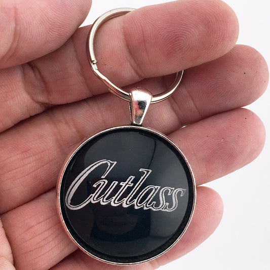 Vintage Oldsmobile 1970 Cutlass Emblem 1.2" Diameter Keychain
