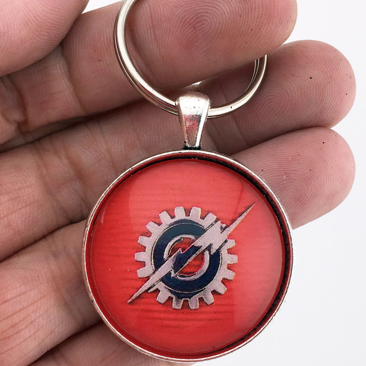 Vintage Ford Lightning Bolt Emblem Badge Logo 1.2" Diameter Keychain