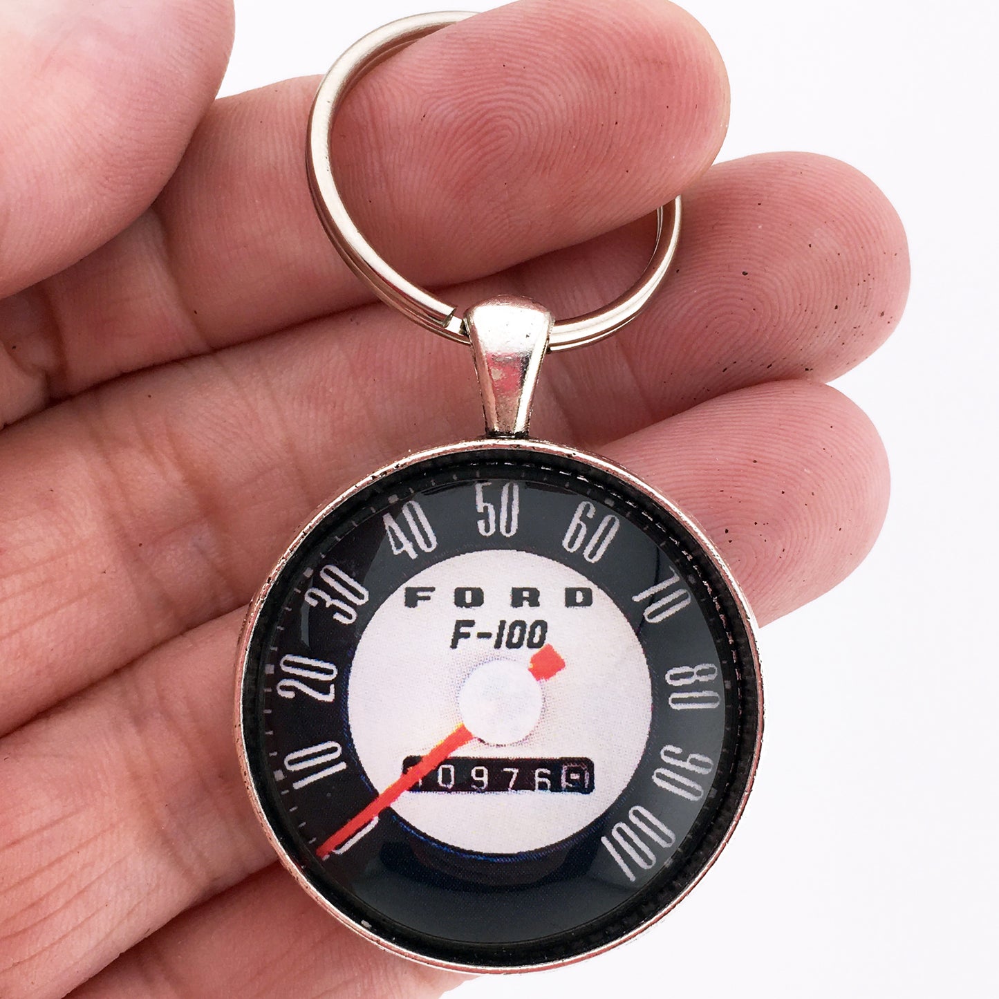 Ford F100 Truck 100 MPH Speedometer Gauge Automatic Transmission 1.2" Diameter Keychain