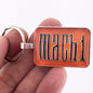 Ford Mustang Orange Mach 1 Fender Emblem Decal 1 x 1.25 Keychain