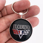 Vintage Chevrolet El Camino V Flags Chrome Emblem Badge Logo 1.2" Keychain