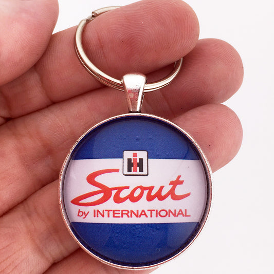 Vintage International Scout Emblem Badge Ornament Logo 1.2" Diameter Keychain
