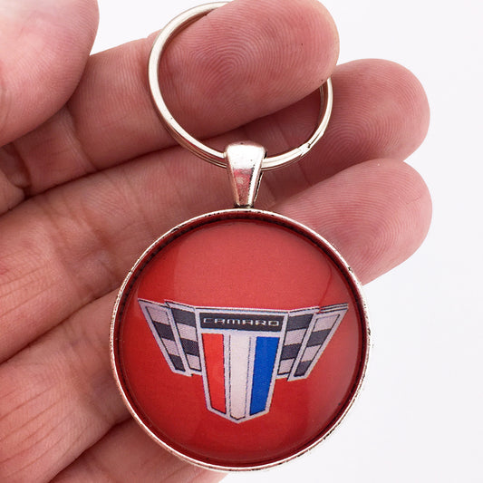 Chevrolet Camaro Tri Stripe Wheel Cap Emblem Badge 1.2" Keychain