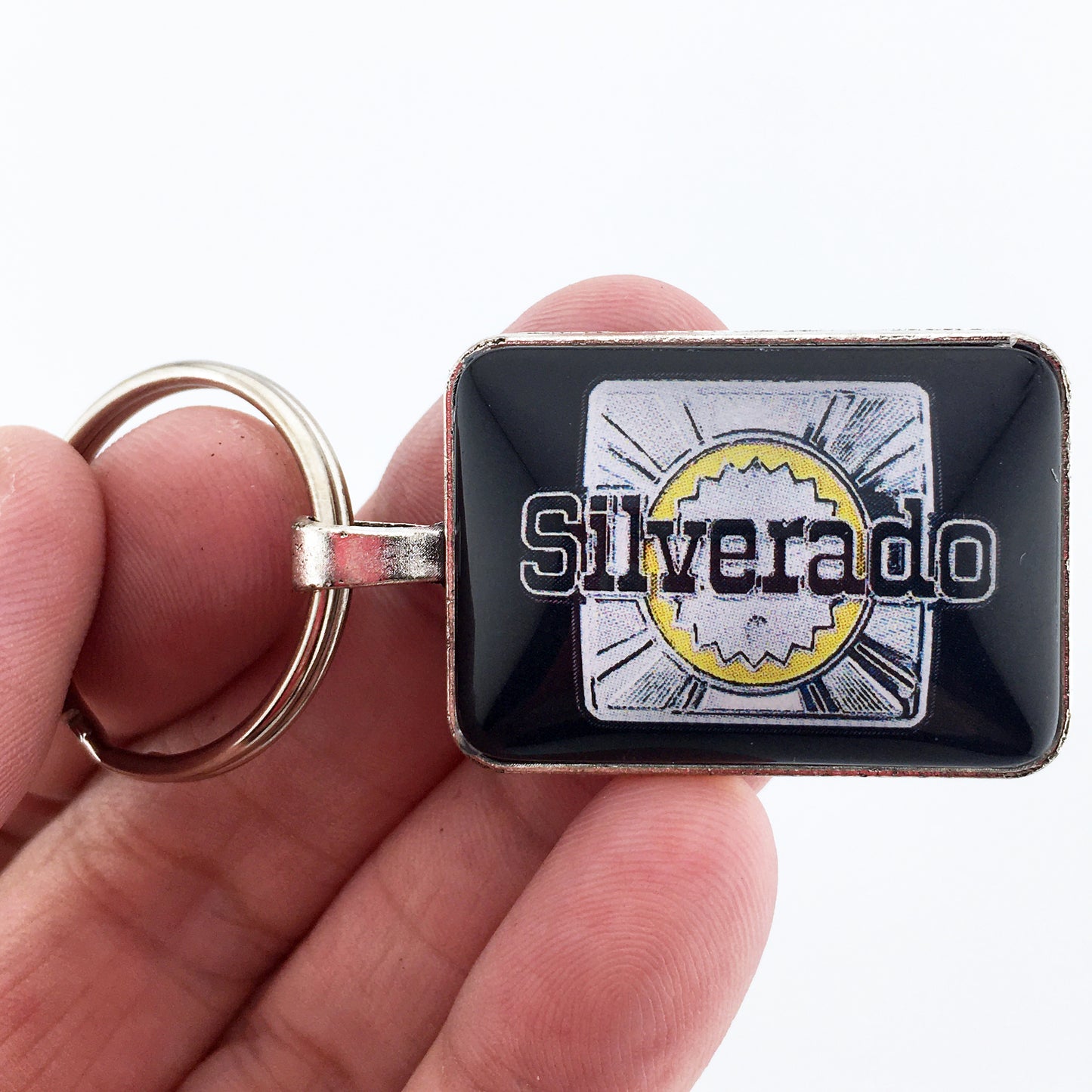 Vintage Chevrolet Silverado Fender Emblem 1 x 1.25 Keychain
