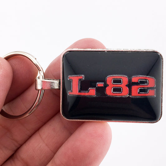 Vintage L-82 Emblem Badge Logo 1" x 1.25" Keychain