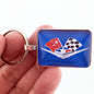 Vintage Chevy 1962-1964 Impala Chrome Emblem Badge 1" x 1.25" Keychain