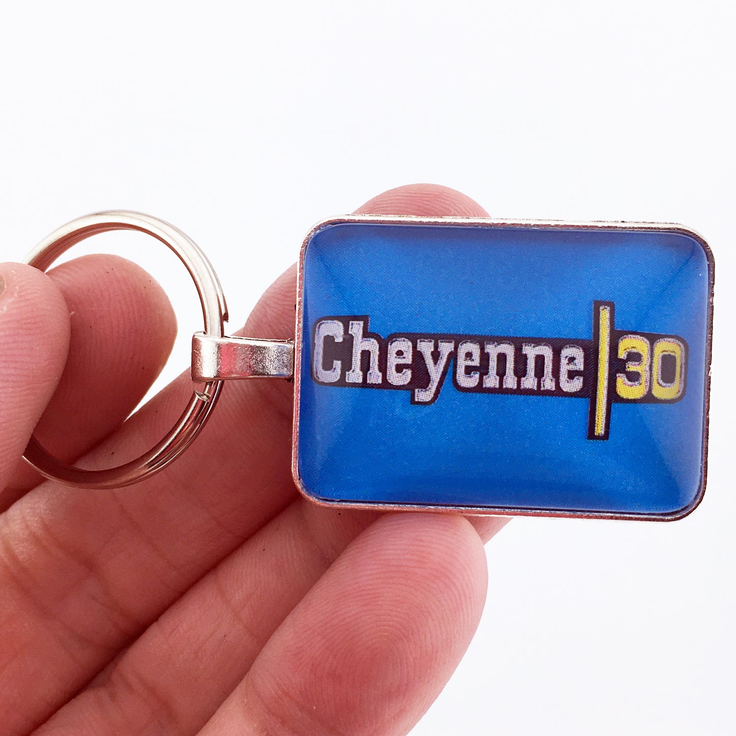 Vintage Chevrolet Cheyenne 30 Fender Emblem 1 x 1.25 Keychain