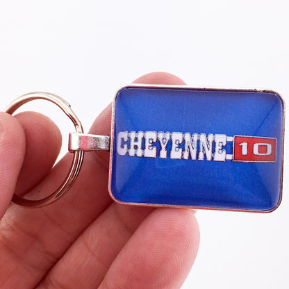 Vintage Chevrolet Cheyenne 10 Fender Emblem 1 x 1.25 Keychain