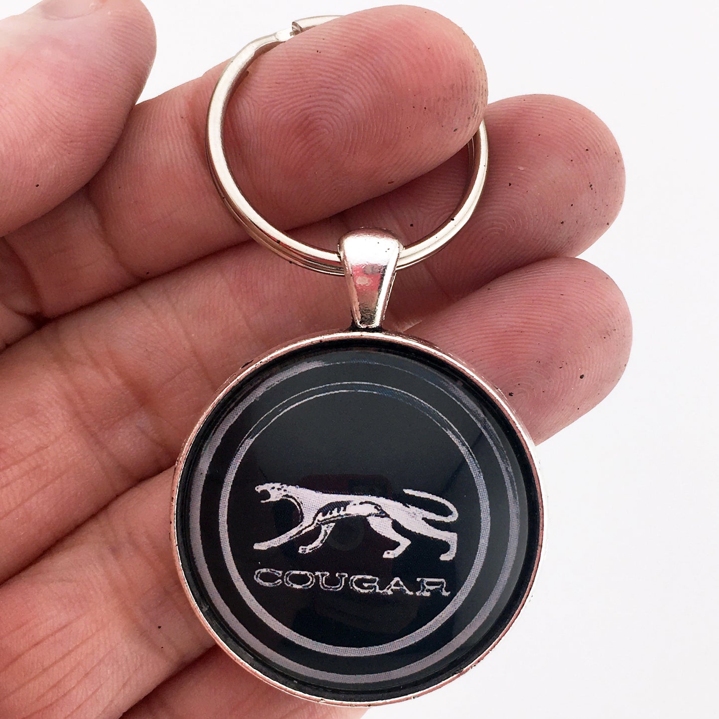 Vintage Mercury Cougar Horn Button Emblem Badge Logo 1.2" Diameter Keychain