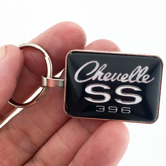 Vintage Chevelle SS 396 Chrome Badge Emblem 1.2" Diameter Keychain
