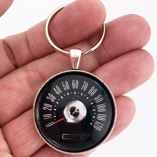 Vintage Chevrolet Bel Air 120 MPH Speedometer 1.2" Keychain