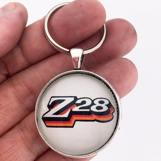 1970's Chevrolet Camaro Z28 Red Decal Grille Emblem Badge 1.2" Keychain