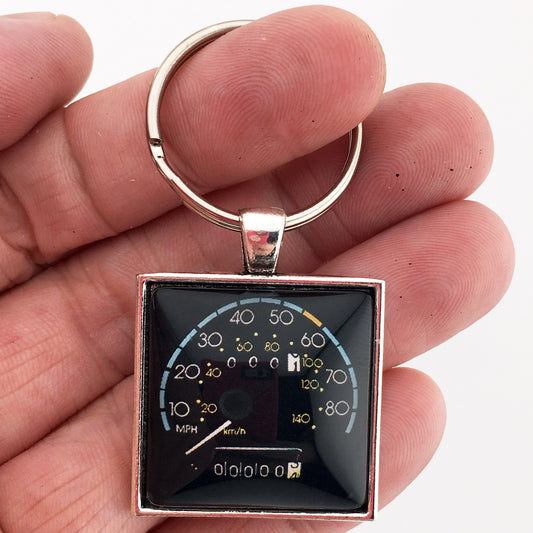 Vintage Chevrolet Caprice Classic 80 MPH Speedometer 1" x 1" Keychain