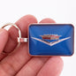 Vintage Cadillac Chrome Emblem Badge Ornament 1" x 1.25" Keychain