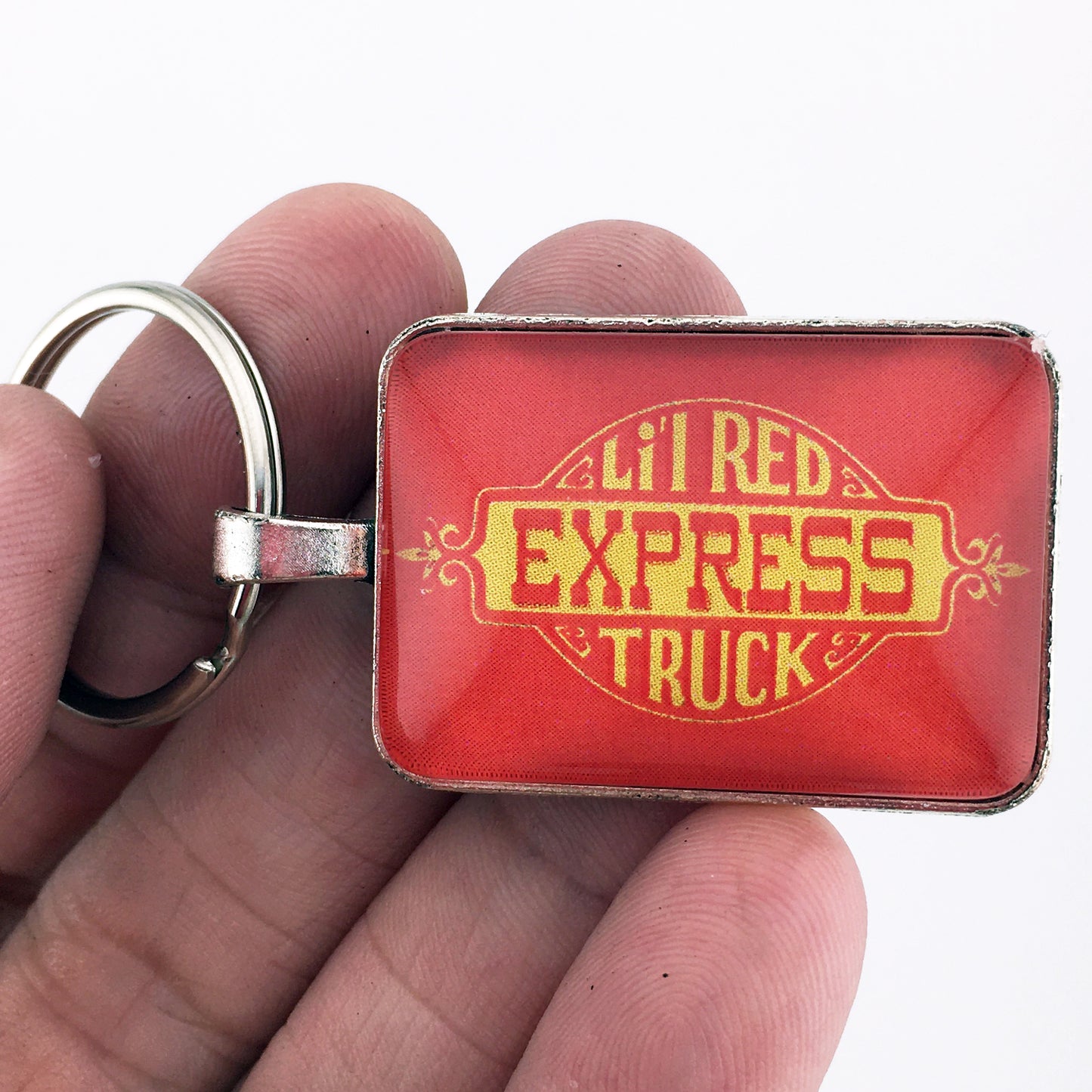 Vintage Dodge Lil Red Express Pickup Truck Emblem Badge Logo 1" x 1.25" Diameter Keychain