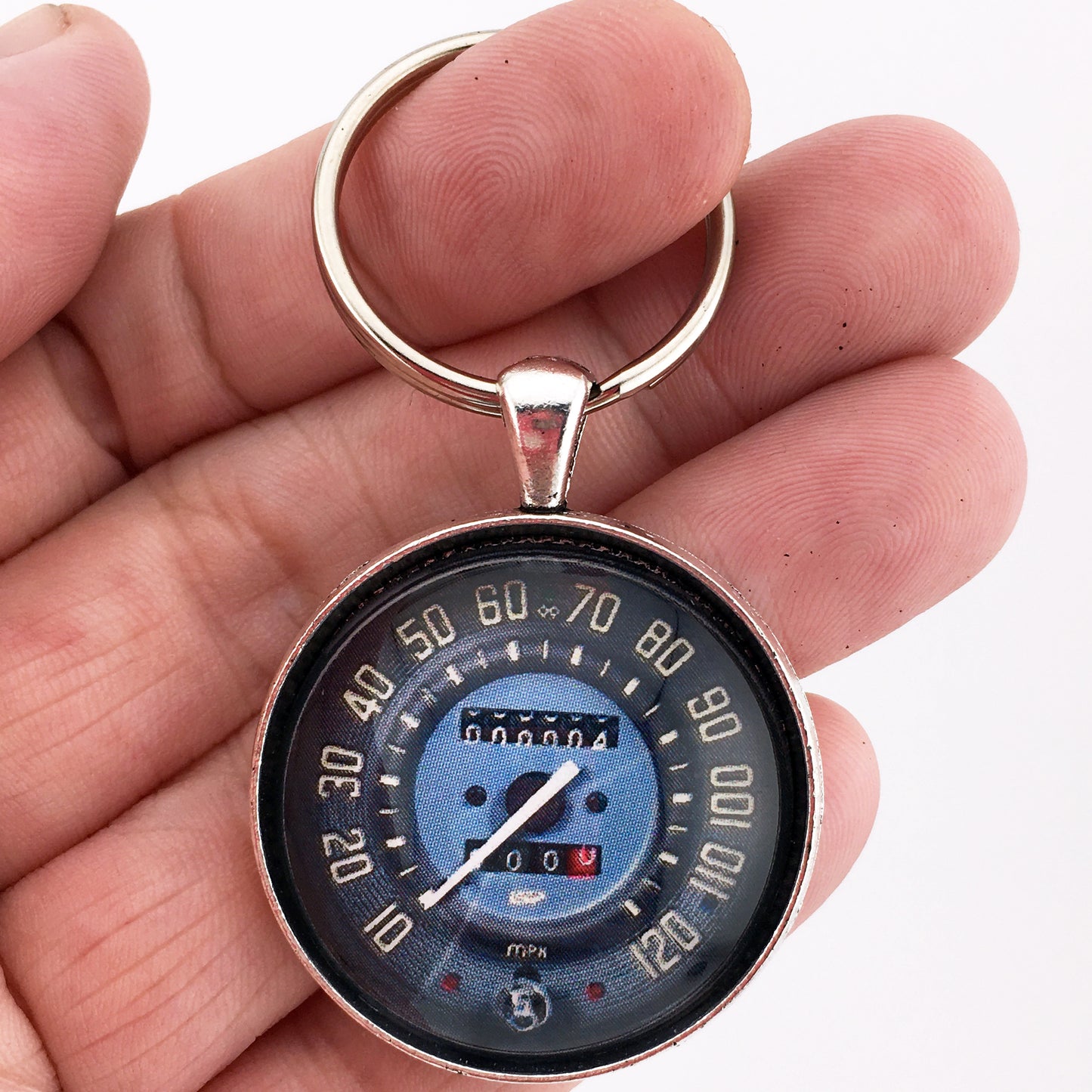 1955-1972 Volkswagen VW 120 MPH Speedometer Gauge 1.2" Diameter Keychain