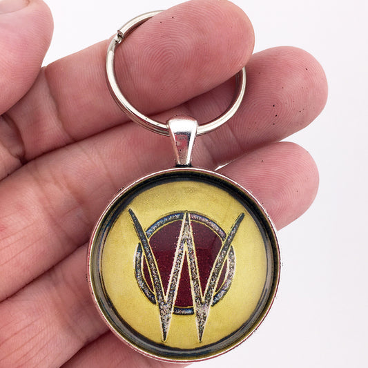 Vintage Willys Jeep Metallic Emblem Logo Badge 1945-1953  1.2" Keychain