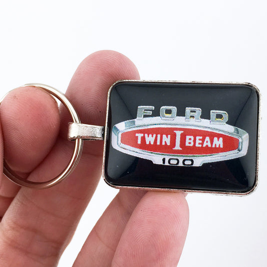 Vintage Ford F100 Twin I Beam Truck Fender Emblem 1" x 1.25" Diameter Keychain