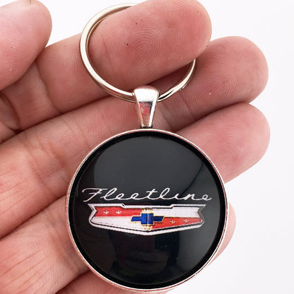 Vintage Chevrolet Fleetline Fender Emblem Badge 1.2" Keychain