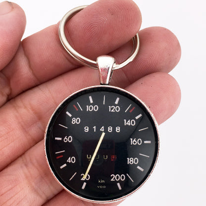 Vintage BMW European 200 KPH Speedometer Gauge 1.2" Diameter Keychain