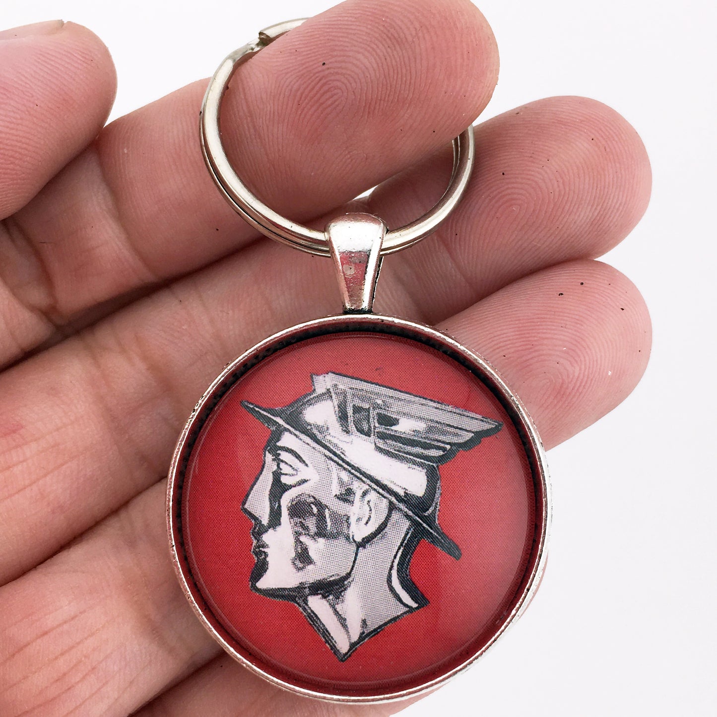 Vintage Mercury Merc Man Emblem Badge Logo 1.2" Diameter Keychain