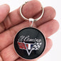 Vintage Chevrolet El Camino V Flags Chrome Emblem Badge Logo 1.2" Keychain