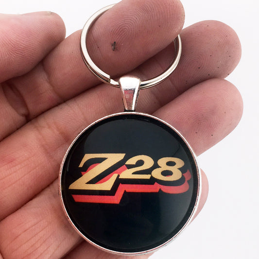1970's Chevrolet Camaro Z28 Red Decal Grille Emblem Badge 1.2" Keychain