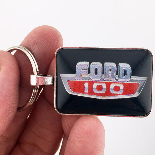 Vintage Ford F100 Truck Fender Emblem 1" x 1.25" Diameter Keychain