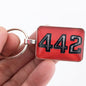 Vintage Oldsmobile 442 Cutlass Supreme Red Grille Emblem 1" x 1.25" Diameter Keychain