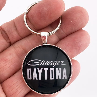 Vintage Dodge Charger Daytona Emblem Badge Ornament Logo 1.2" Diameter Keychain