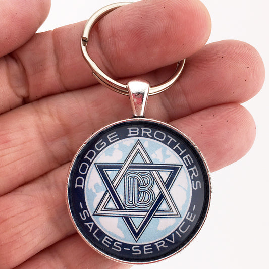 Vintage Dodge Brothers Sales and Service Emblem Badge Ornament Logo 1.2" Diameter Keychain