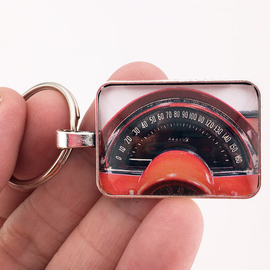 Vintage Chevrolet Corvette C2 160 MPH Speedometer 1" x 1.25" Keychain