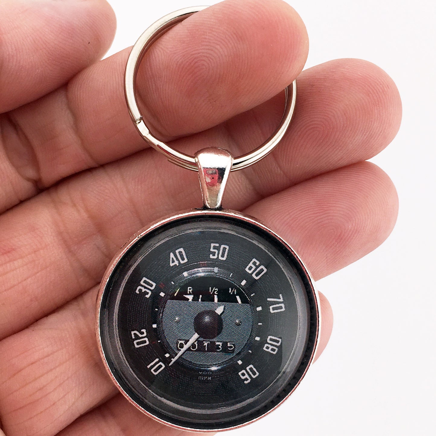1960's Volkswagen VW Westfalia Camper Van 90 MPH Speedometer Gauge 1.2" Diameter Keychain