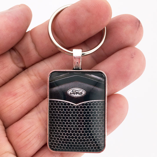 Antique Ford Model A Radiator Emblem 1" x 1.25" Diameter Keychain