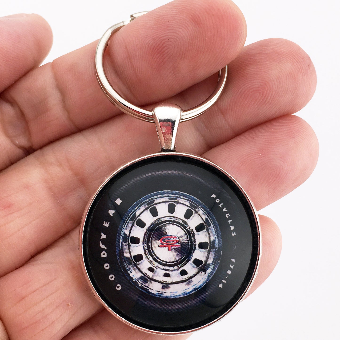 1960's Ford Mustang GT Mag Wheel 1.2" Keychain