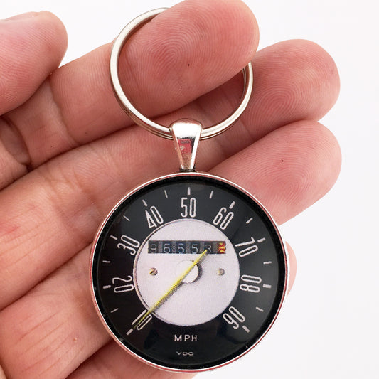 1968-1979 Volkswagen VW 90 MPH Speedometer Gauge 1.2" Diameter Keychain
