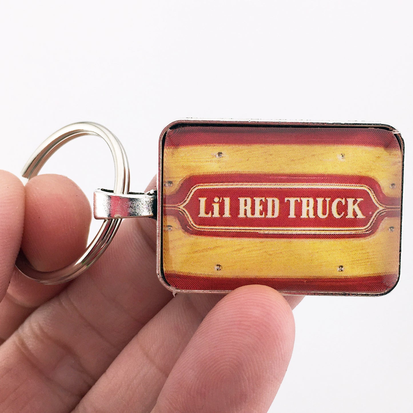 Vintage Dodge Lil Red Express Pickup Truck Tailgate Emblem Badge Logo 1" x 1.25" Diameter Keychain