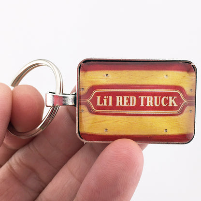 Vintage Dodge Lil Red Express Pickup Truck Tailgate Emblem Badge Logo 1" x 1.25" Diameter Keychain