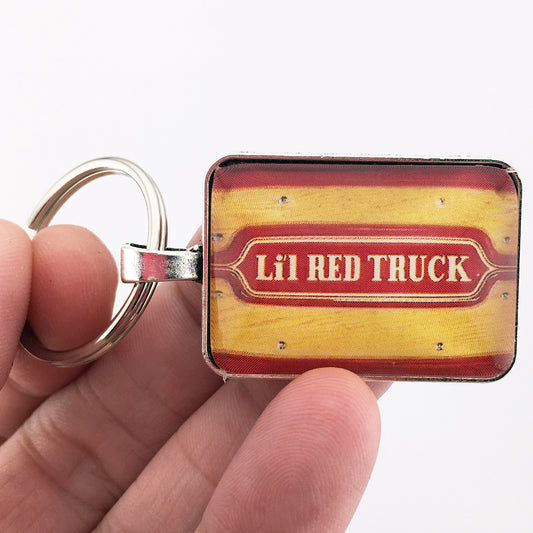 Vintage Dodge Lil Red Express Pickup Truck Tailgate Emblem Badge Logo 1" x 1.25" Diameter Keychain