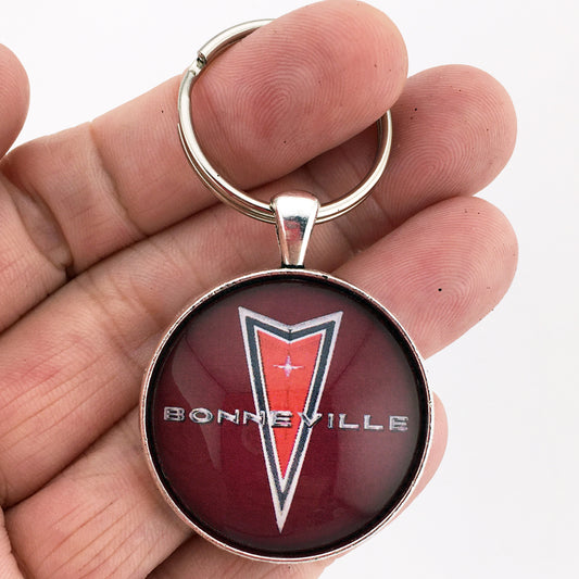 Vintage Pontiac Bonneville Emblem 1.2" Diameter Keychain