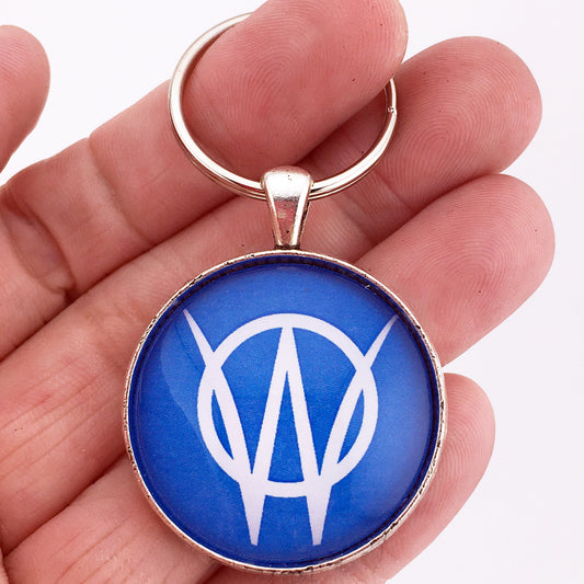 Vintage Willys Jeep Blue Emblem Logo Badge 1945-1953  1.2" Keychain