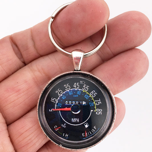 Vintage Jeep 5-85 MPH Speedometer 1980-1986 1.2" Keychain