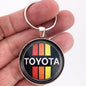 Vintage Toyota Orange Tri Stripe Logo Emblem Badge 1.2" Keychain