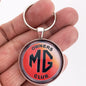 Vintage MG Owners Club Emblem Badge Logo 1.2" Diameter Keychain