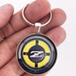 Datsun Z Sail Panel Side Drip Rail Emblem Badge Yellow 1.2" Keychain